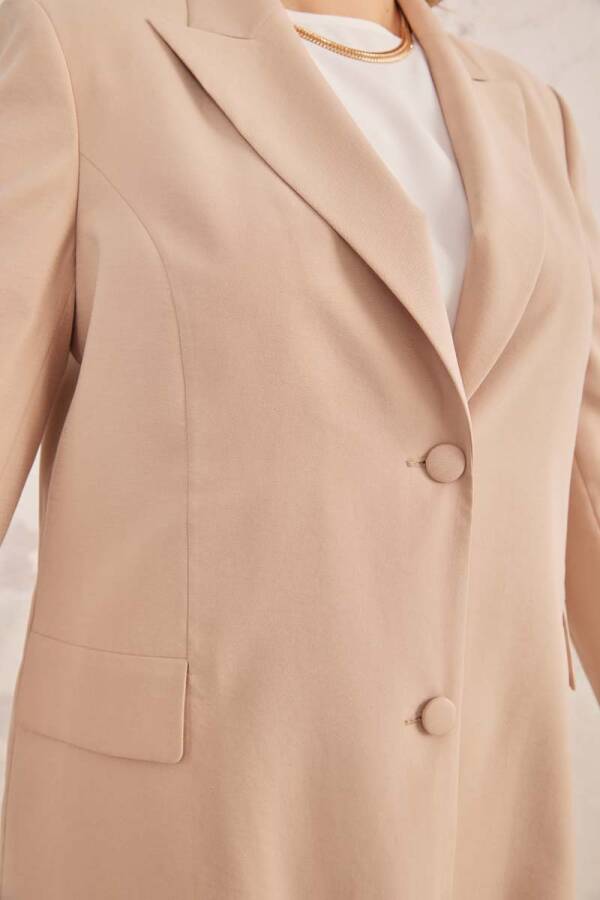 Camel Üç Düğme Mono Ceket - 7