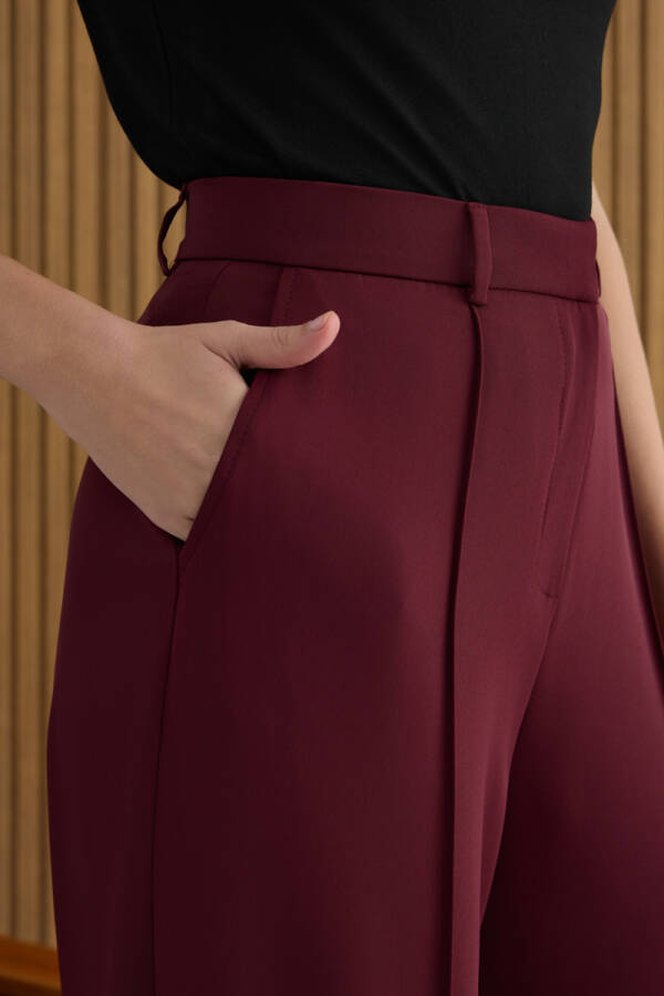 Vişne Dokuma Pantolon - 7