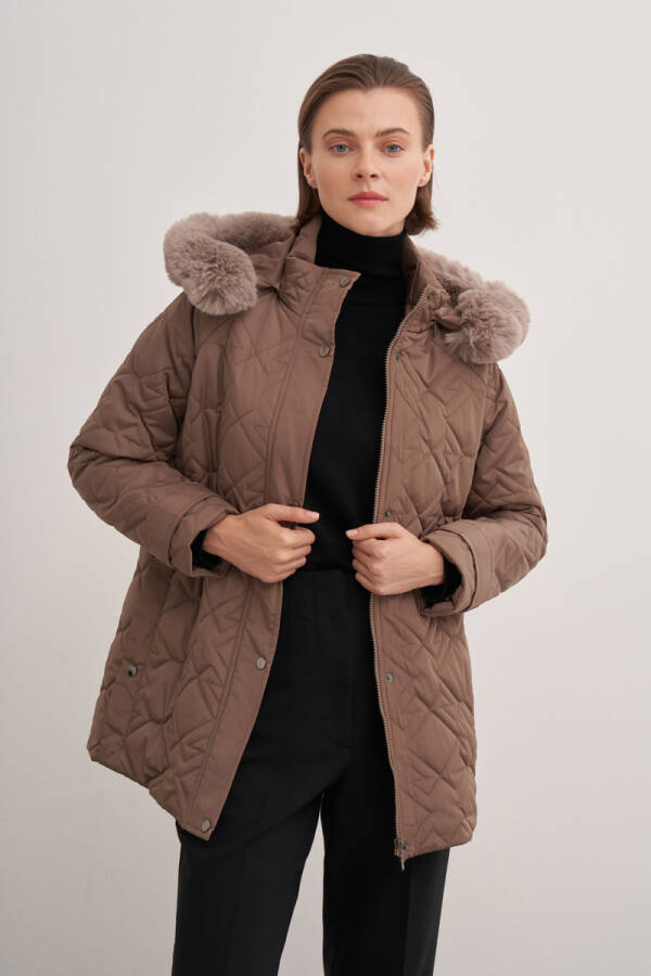 Vizon 5791111 Kapüşonlu Kapitone Mont - Aker