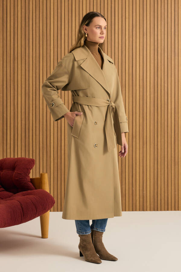 Vizon Rüzgarlık Detaylı Trençkot - 4