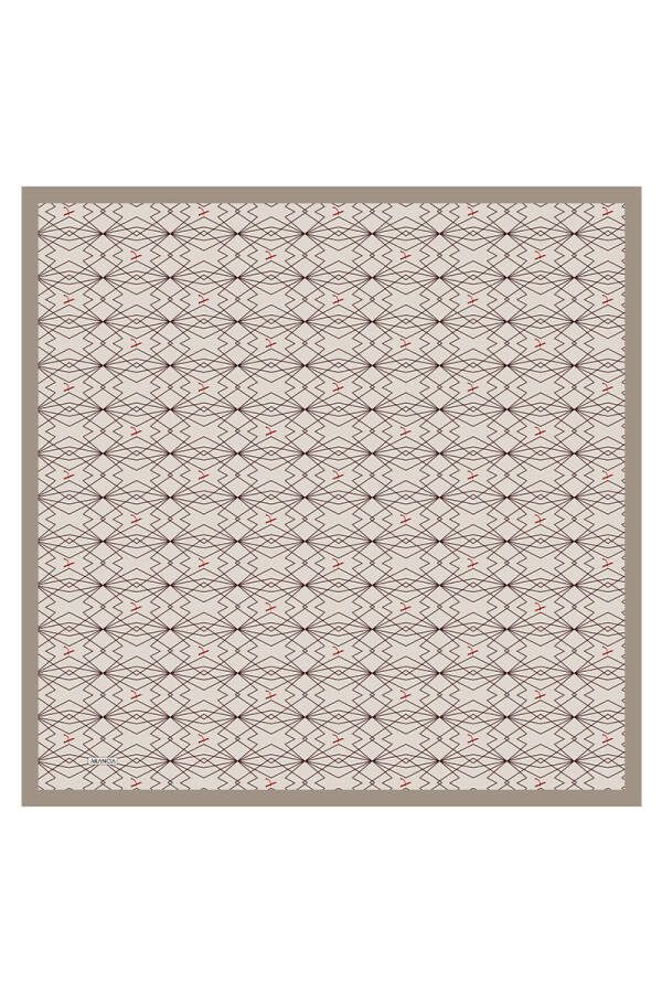 Vizon 90X90 İpek Twill Eşarp - 1