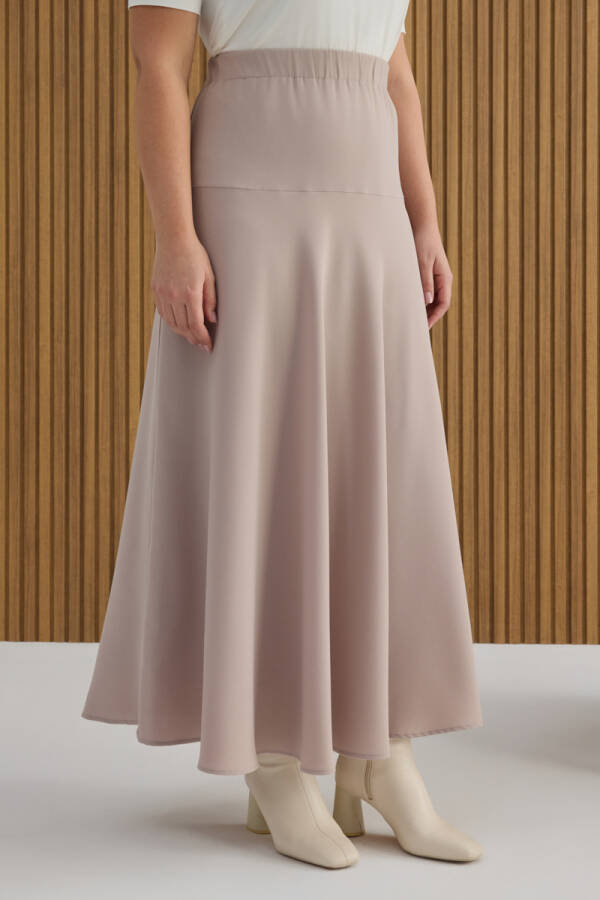 Vizon Beli Lastikli Etek - 4