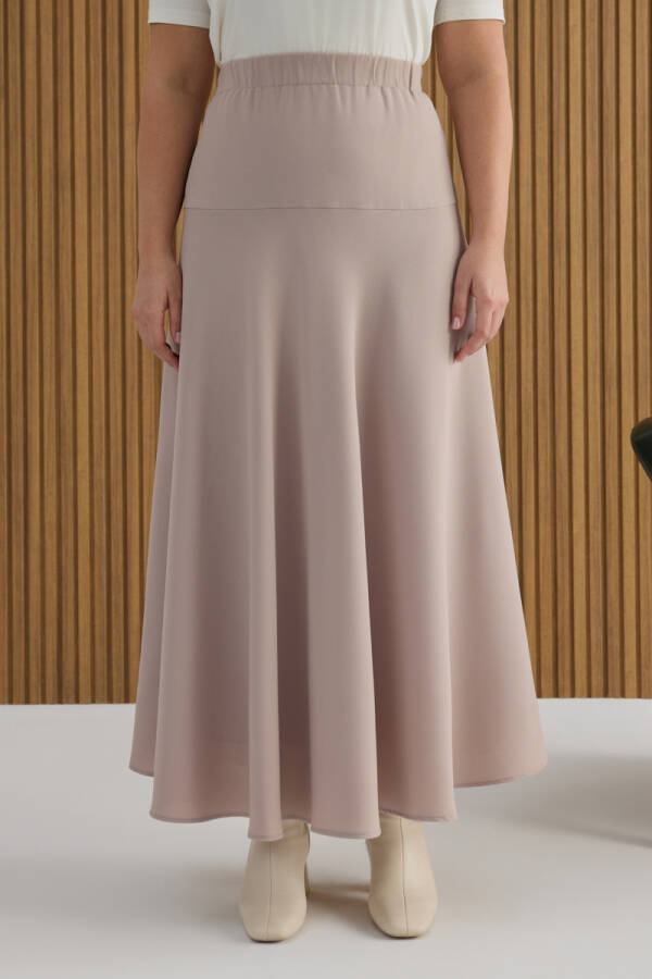 Vizon Beli Lastikli Etek - 3