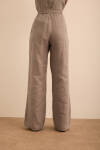 Vizon Beli Lastikli Keten Pantolon - 5