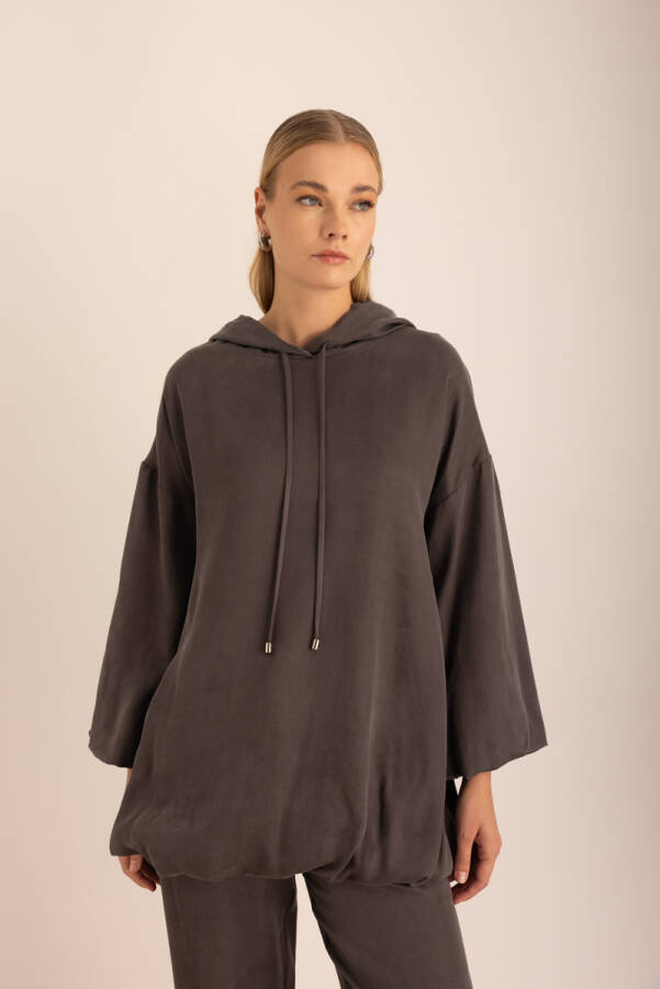 Vizon Kapuşonlu Balon Sweatshirt - Aker (1)
