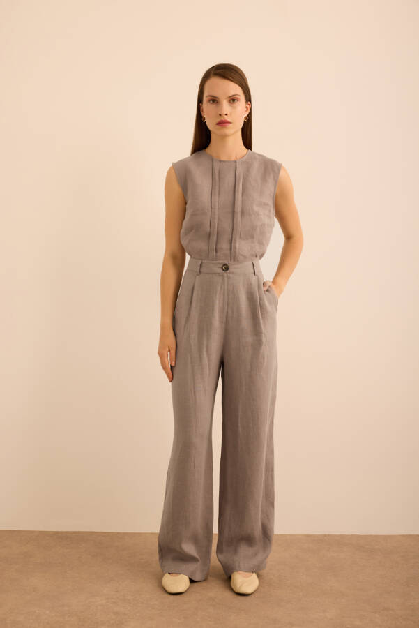 Vizon Keten Pantolon - 2