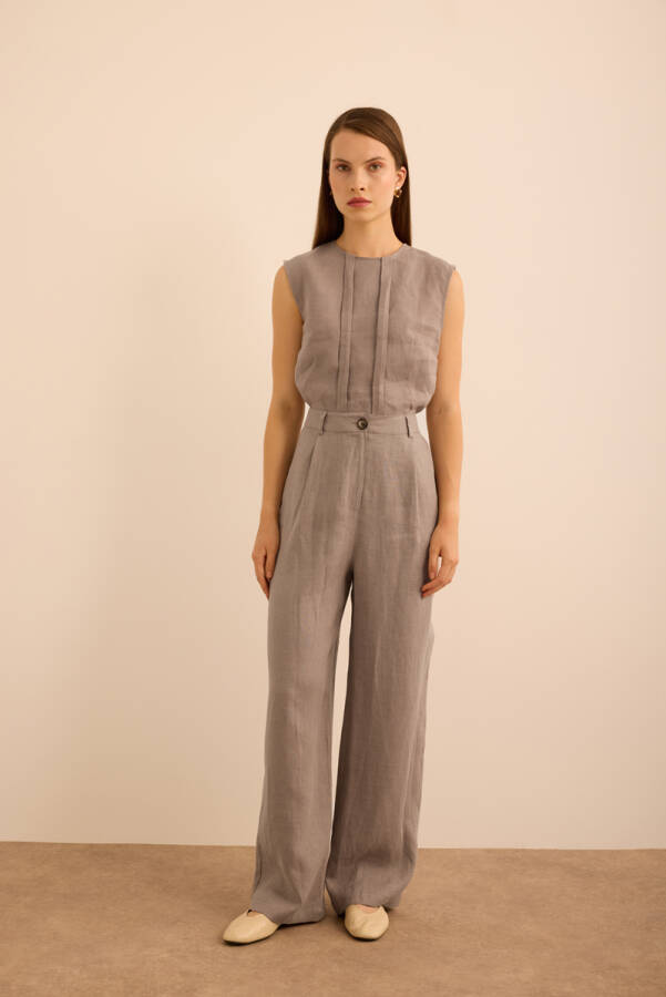 Vizon Keten Pantolon - Aker