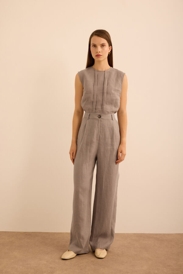 Vizon Keten Pantolon - Aker