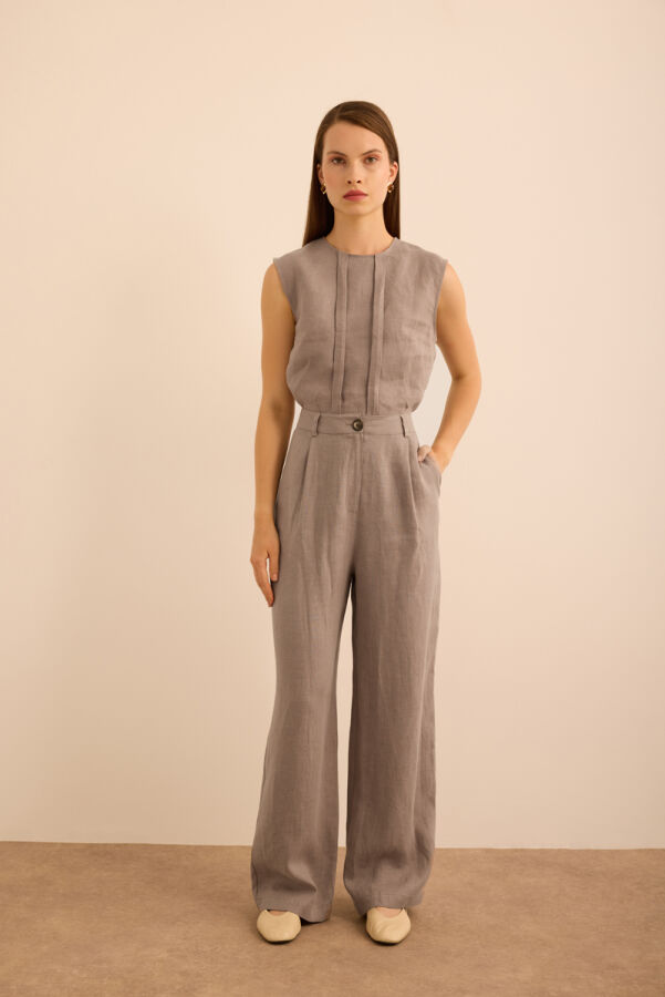 Vizon Keten Pantolon - Aker (1)