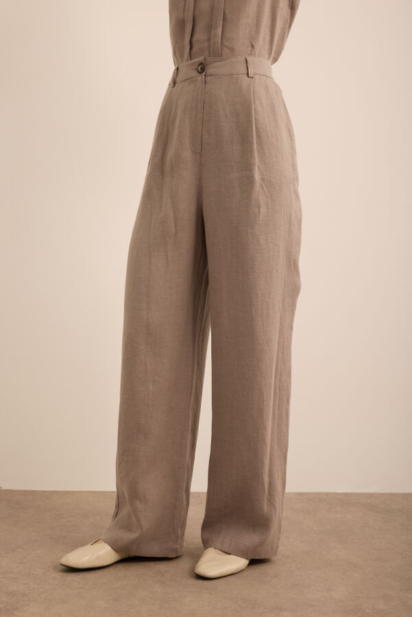 Vizon Keten Pantolon - 5
