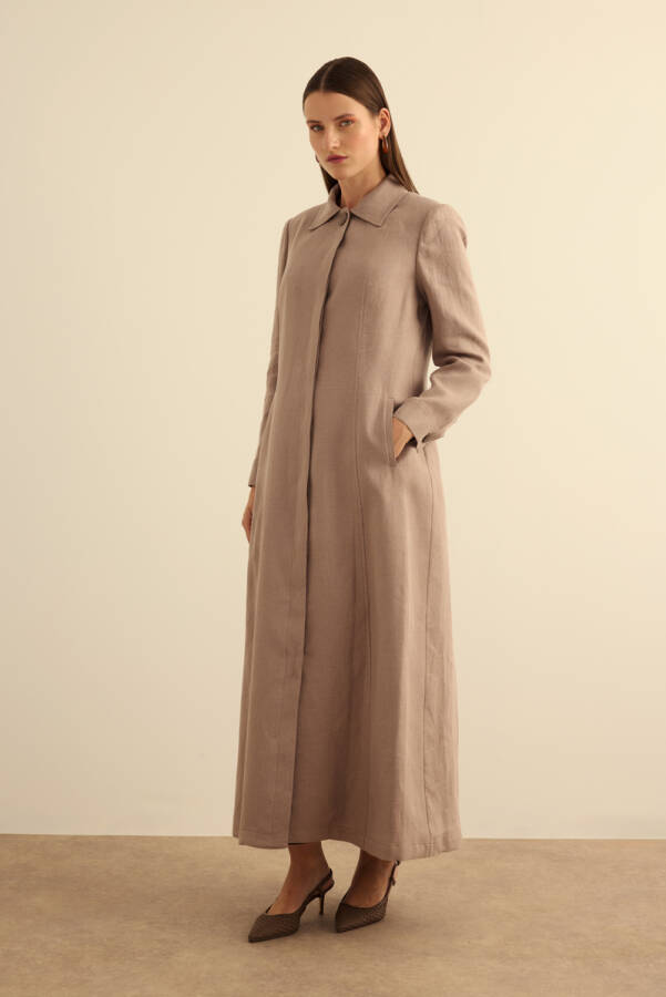 Vizon Keten Pardösü - 3