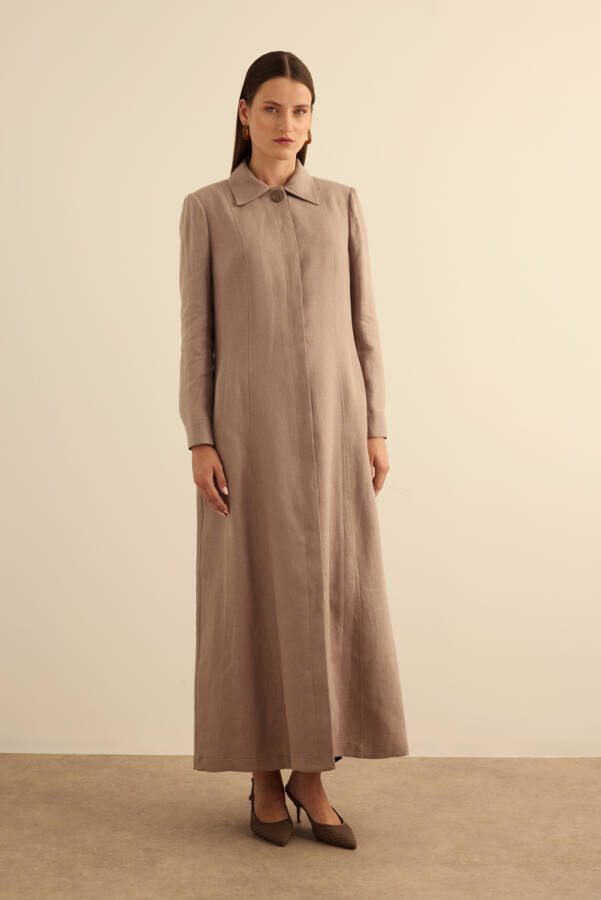 Vizon Keten Pardösü - 4