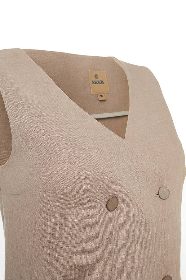 Vizon Kısa Keten Yelek - Aker (1)