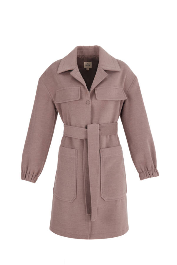 Vizon Kolları Lastikli Belden Kuşaklı Kap - 1