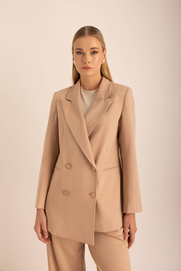 Vizon Ön Asimetrik Kapama Ceket - Aker