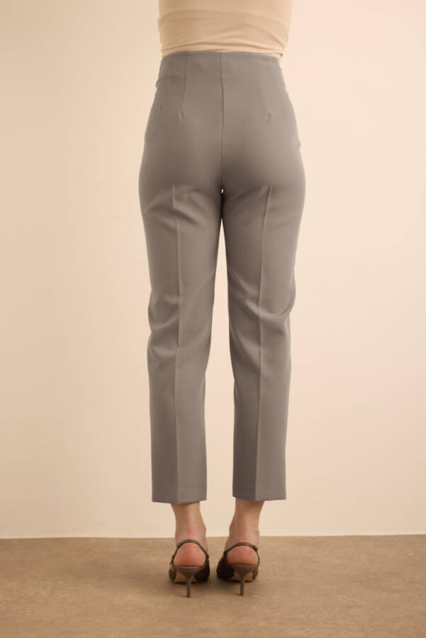 Vizon Önü Cep Detaylı Dokuma Pantolon - 6