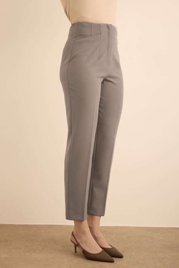 Vizon Önü Cep Detaylı Dokuma Pantolon - 3