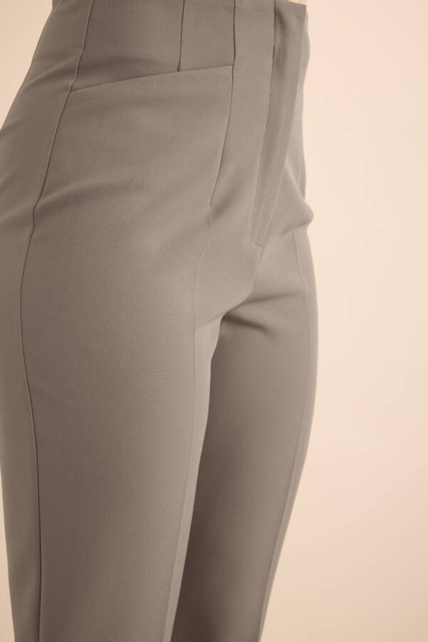 Vizon Önü Cep Detaylı Dokuma Pantolon - 5