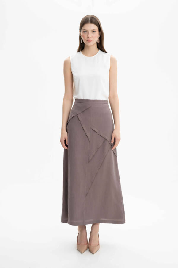 Vizon Parçalı Keten Etek - Aker (1)