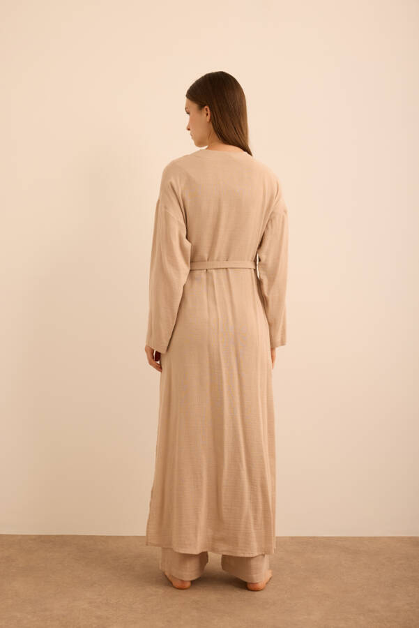 Vizon Viscon Cotton , Yandan Bağlamalı Sabahlık - 6