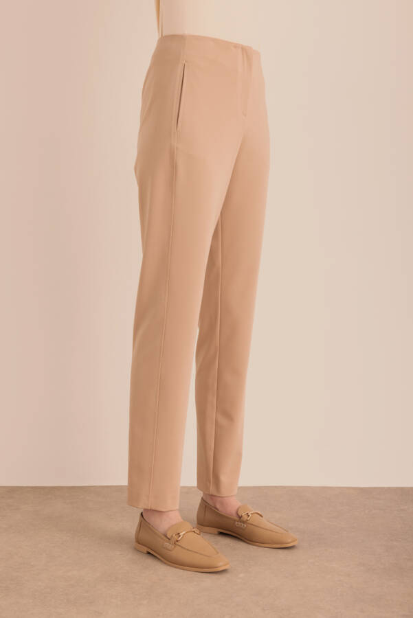 Vizon Yüksek Bel Dar Form Pantolon - 5