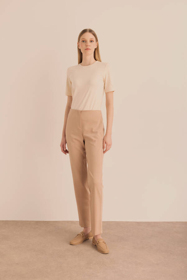 Vizon Yüksek Bel Dar Form Pantolon - Aker