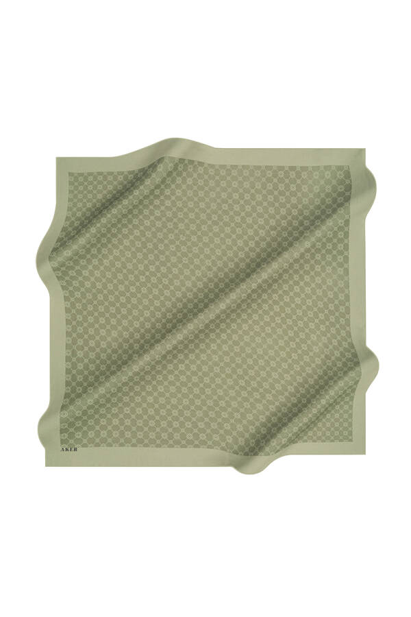 Yeşil 100X100 1090500 ELEGANCE MONOGRAM EŞARP - 1