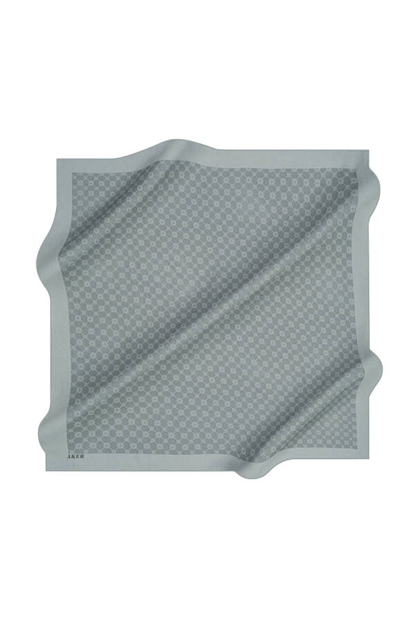 Yeşil 100X100 Elegance Monogram Eşarp - 1