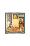 Renkli 90X90 Aker Pano Tivil Eşarp - 1