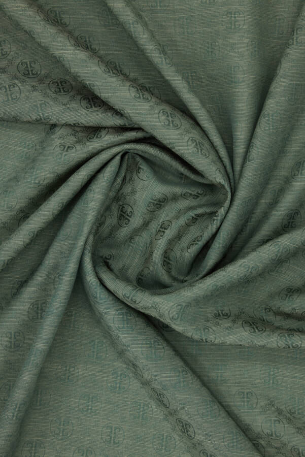 Yeşil 75X190 CM K.Pierre Cardin Logolu İpek Koton Jakar Etol - 2