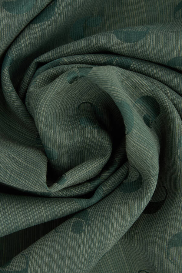 Yeşil 75X200 B.Cacharel Logolu İpek Koton Jakar Etol - Cacharel (1)