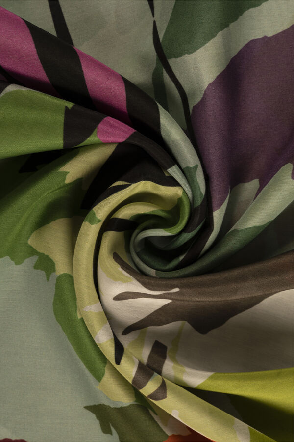 Yeşil 75X200 İpek Koton Şal - 2