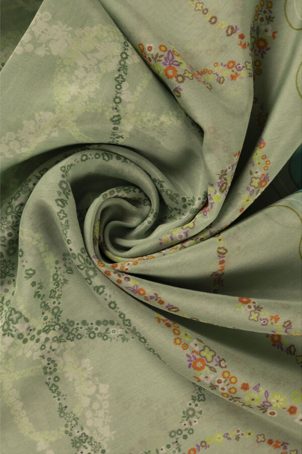 Yeşil 75X200 İpek Koton Şal - 2