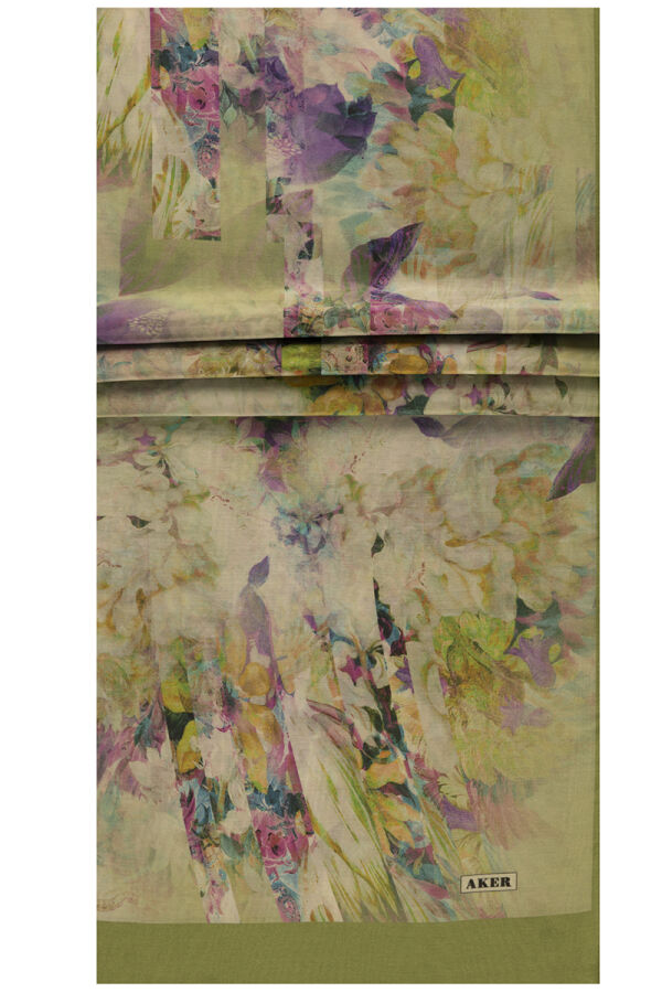 Yeşil 75X200 İpek Koton Şal - 1