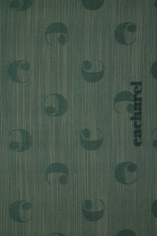 Yeşil 90X90 B. Logolu İpek Koton Jakar Eşarp - 2