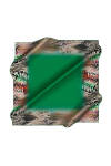 Geometrik Desenli 90X90 İpek Krep Saten 