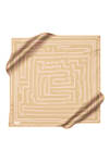 Yeşil 90X90 İpek Krep Saten Eşarp 