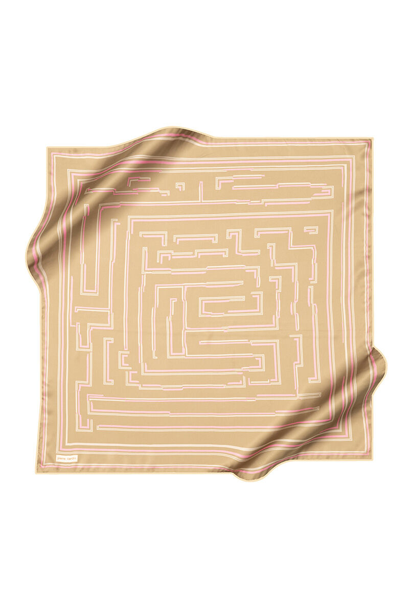 Yeşil 90X90 İpek Krep Saten Eşarp
