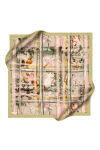 Yeşil 90X90 İpek Krep Saten Eşarp 