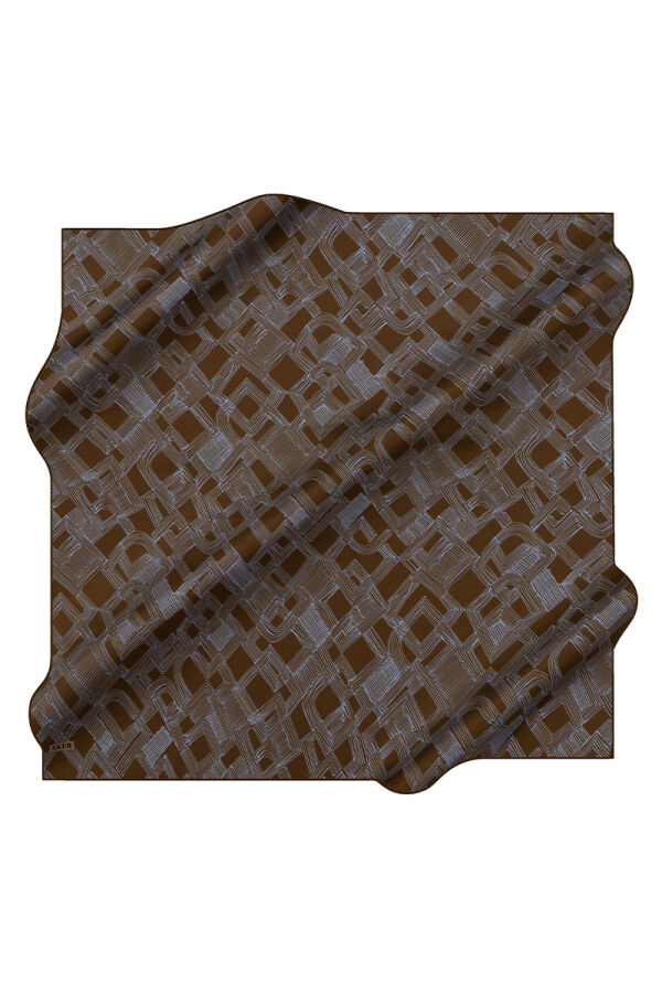 Yeşil 90X90 İpek Krep Saten Eşarp - Aker