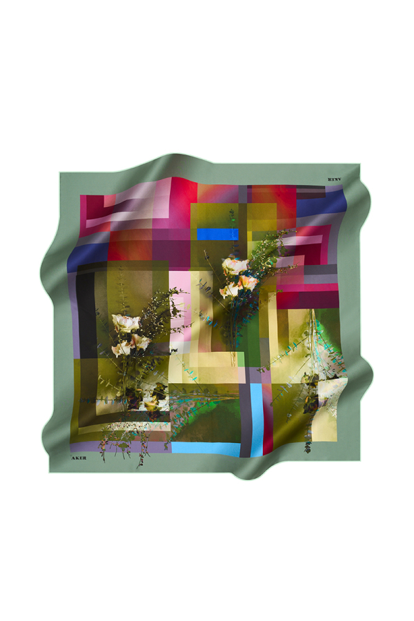 Renkli 90X90 İpek Tivil - 1