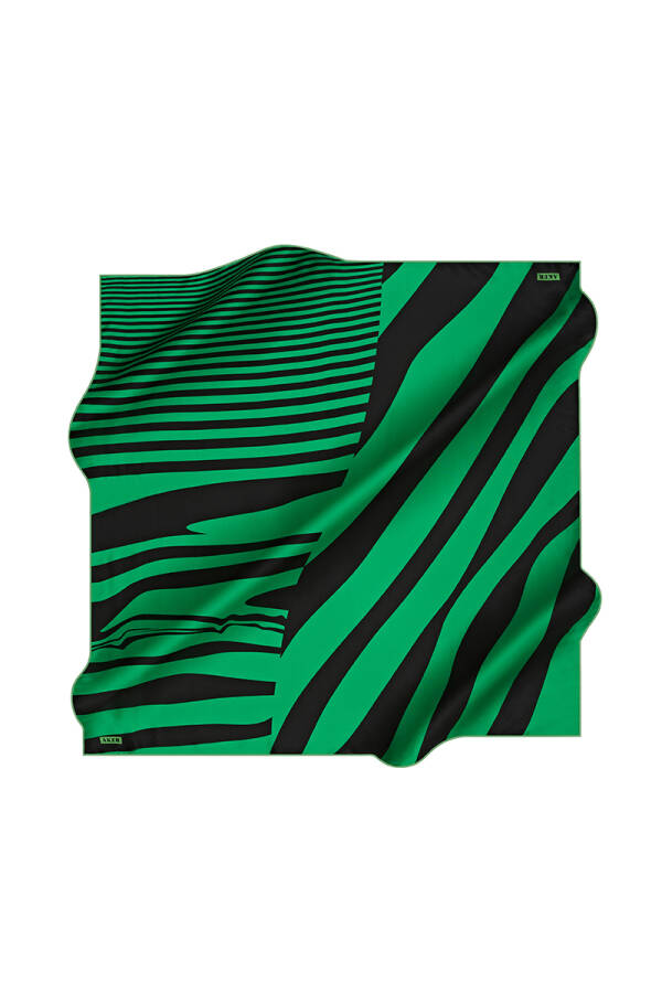 Geometrik Desenli 90X90 İpek Tivil - 1