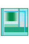 Yeşil 90X90 İpek Twill Eşarp 