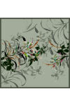 Yeşil 90X90 İpek Twill Eşarp - 1