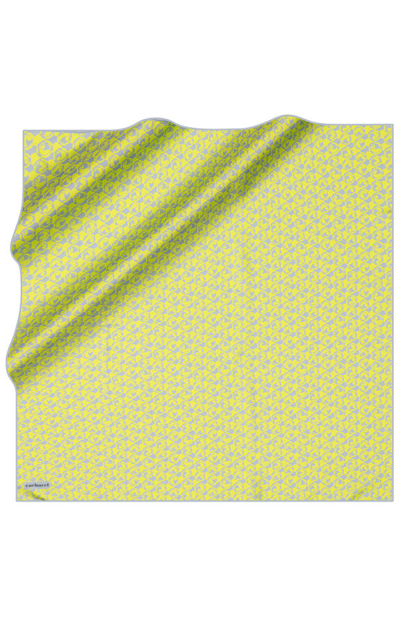 Yeşil 90X90 İpek Twill Eşarp - Cacharel