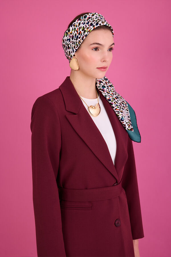 Yeşil 90X90 İpek Twill Eşarp - Cacharel (1)
