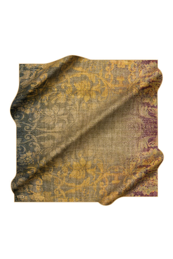 Yeşil 90X90 İpek Twill Eşarp - Aker