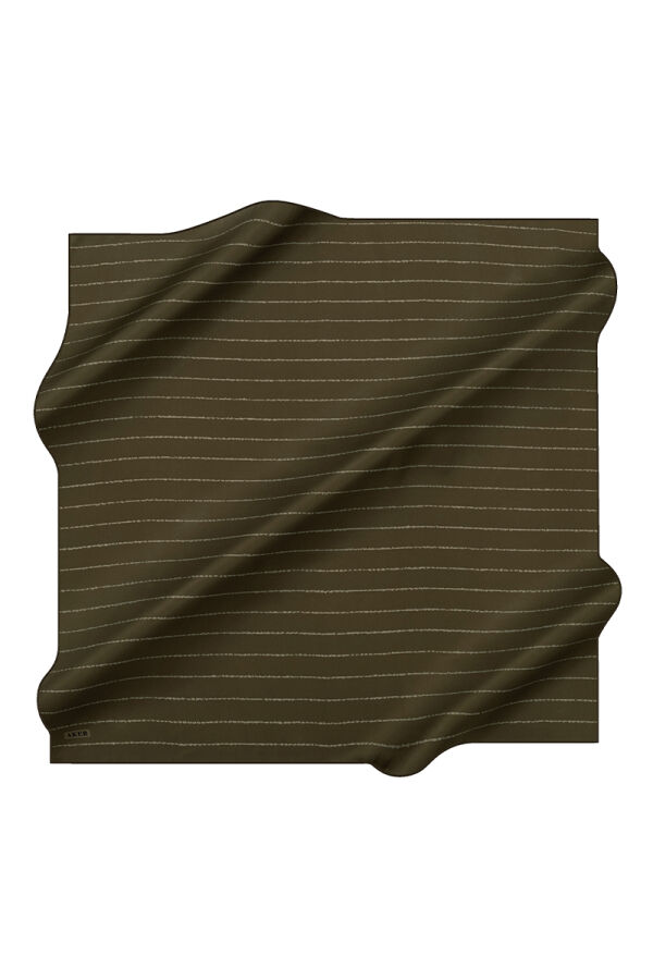 Yeşil 90X90 İpek Twill Eşarp - Aker