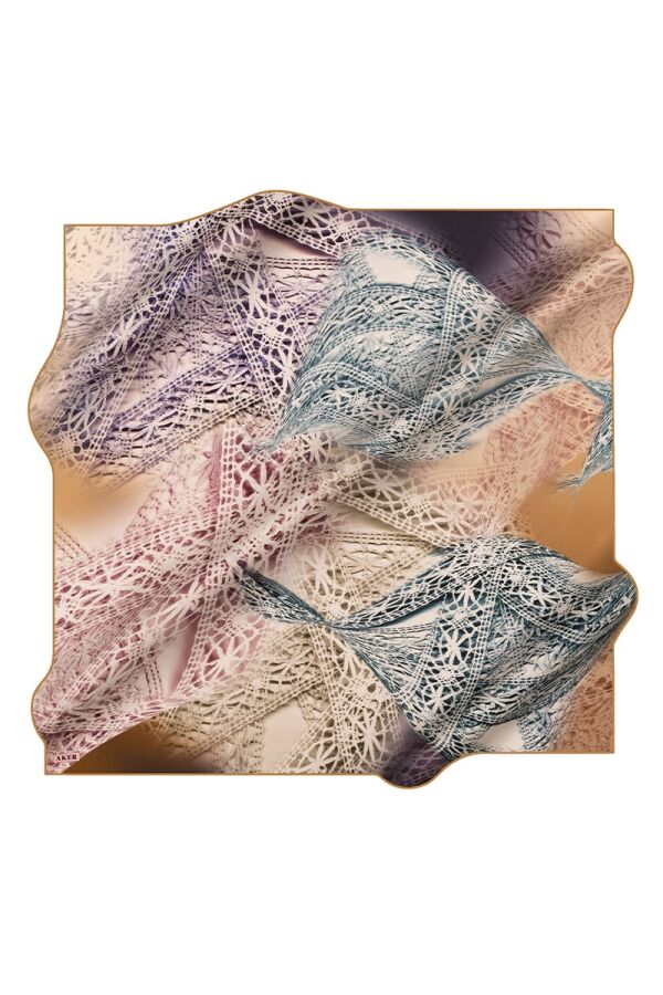 Yeşil 90X90 İpek Twill Eşarp - Aker