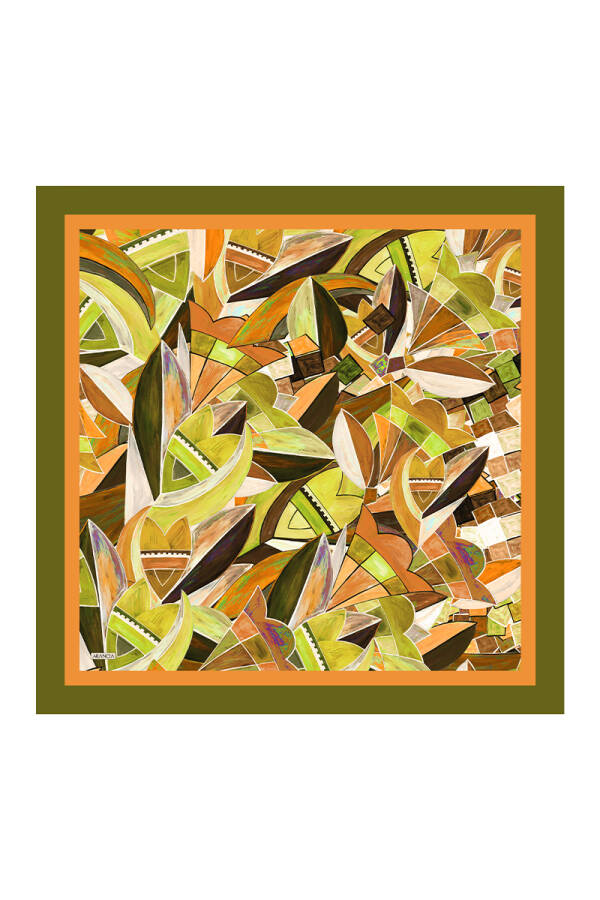 Yeşil 90X90 Pure Touch Eşarp - 1